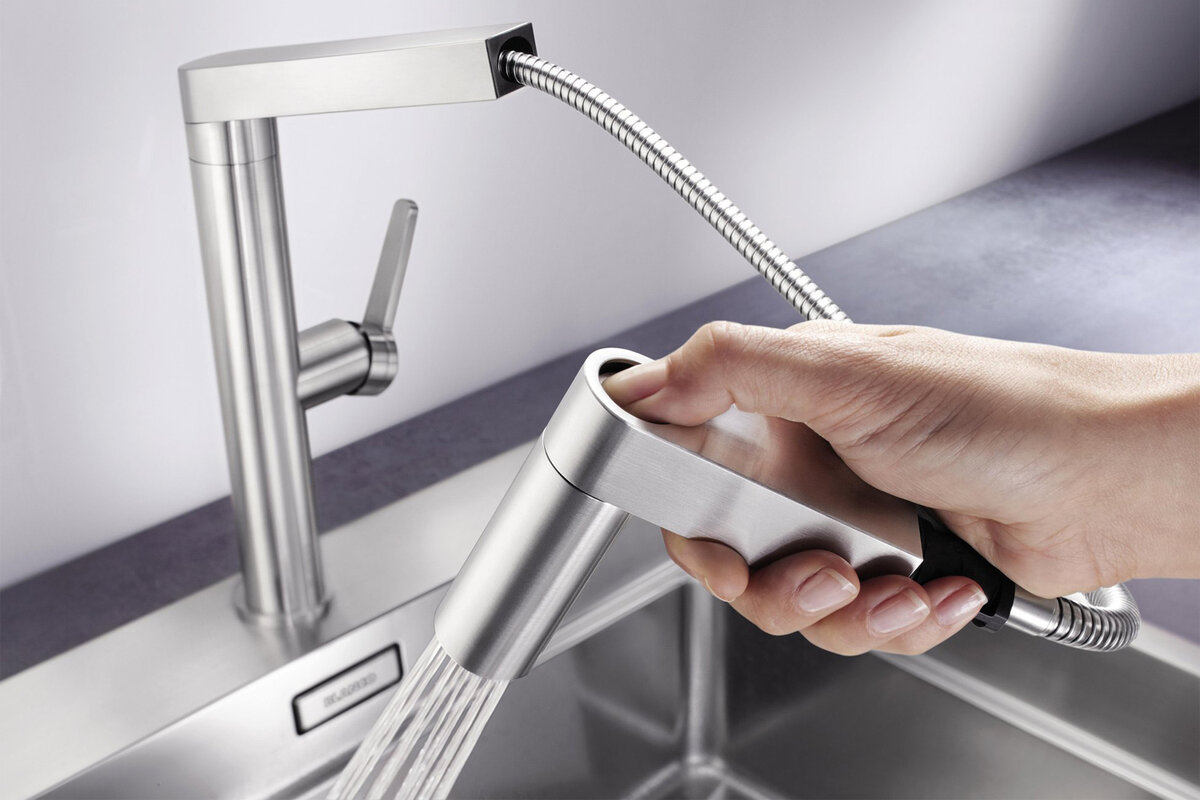 Смеситель Blanco PANERA-S с выдвижным изливом и режимом душа