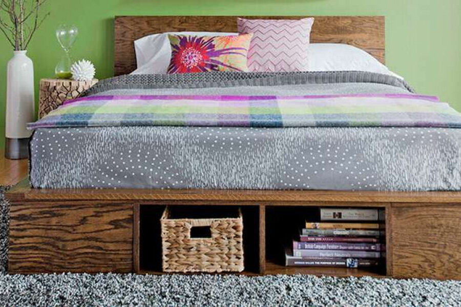 кровать с местом для хранением    