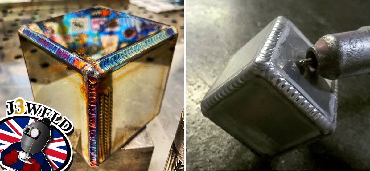 Кубики англичанина Дэвида (слева; нержавейка) и японца Yosuke (справа; алюминий).