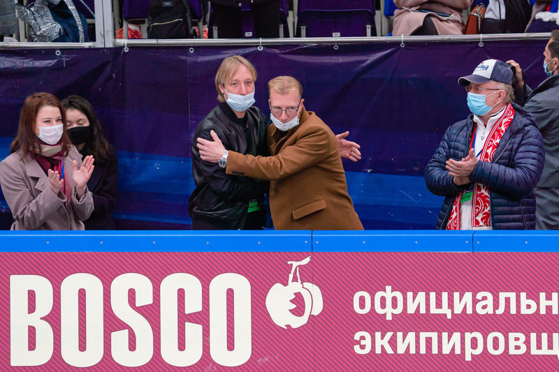 Евгений Плющенко и Александр Волков 
