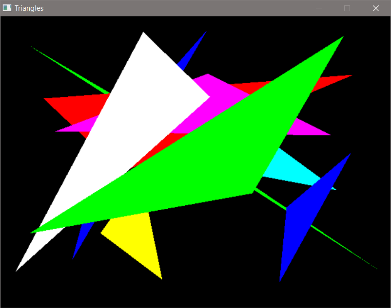 11 треугольников. Triangle rasterization