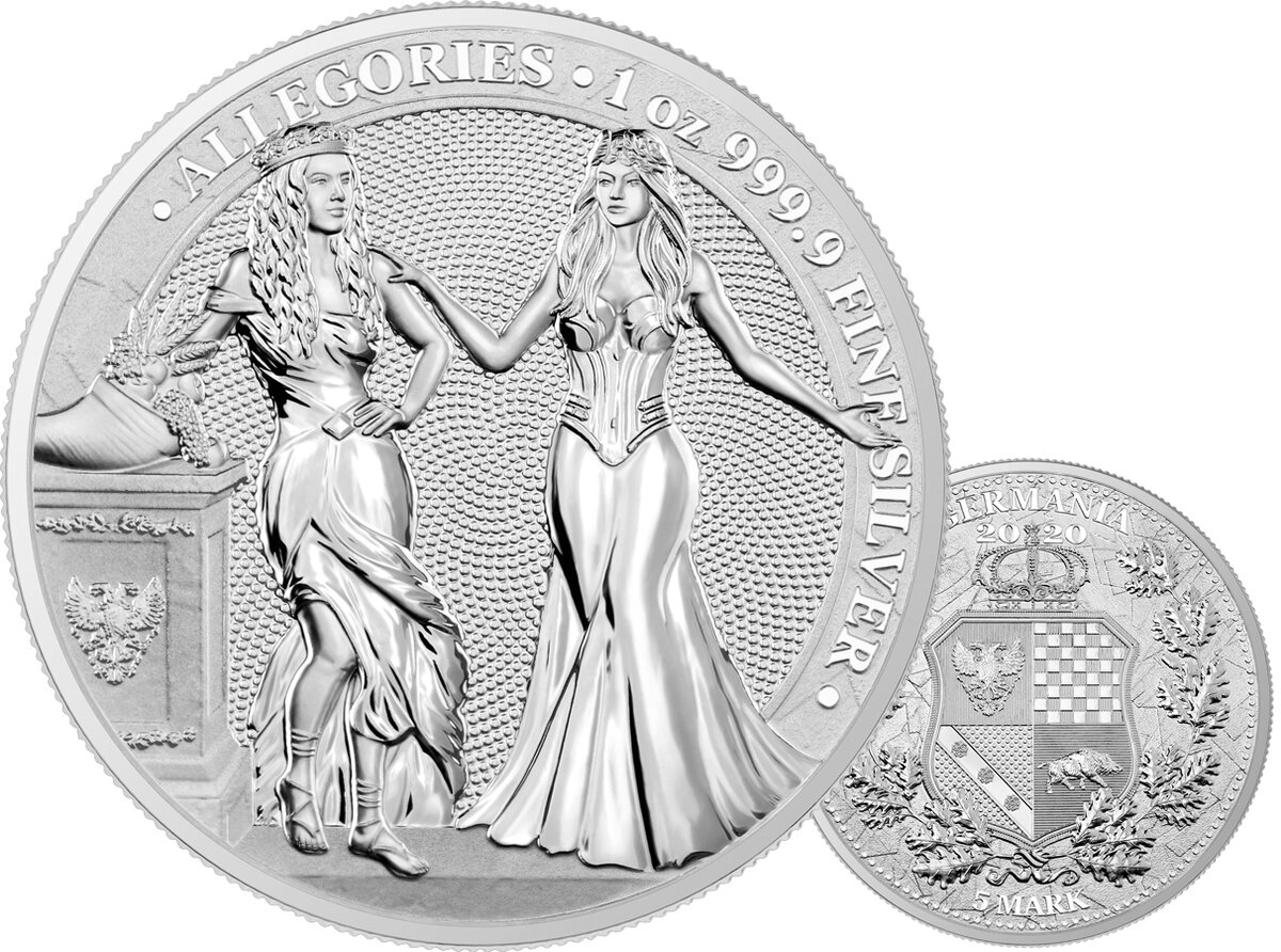 Аверс 5 марок Аллегория Италия и Германия. фото с www.germaniamint.com