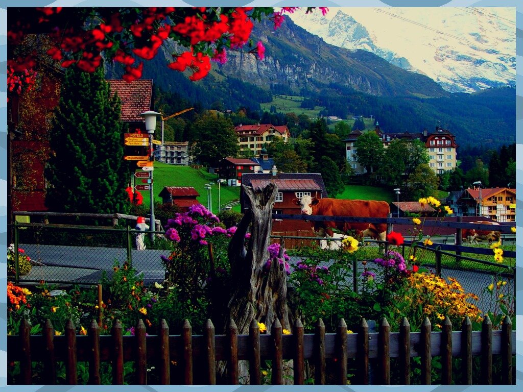 Швейцария - Горная деревня Лихтендорф.