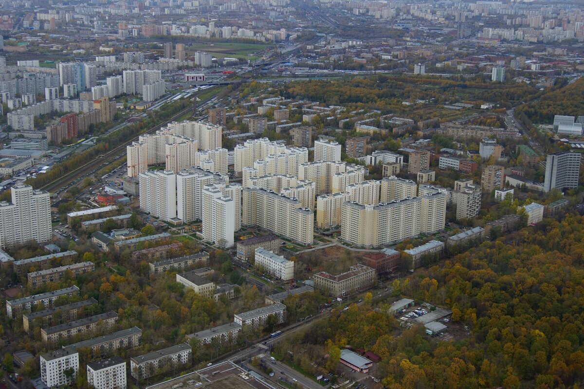 Вид с Останкинской телебашни (из фотоархива автора блога)