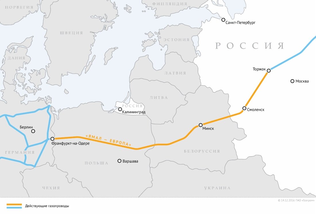 Карта где проходит газовая труба