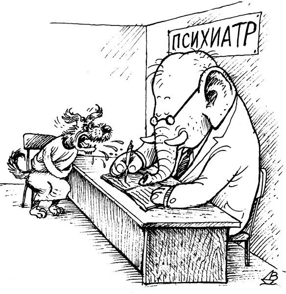 "Кто первым халат надел – тот и доктор". / Картинка с просторов.