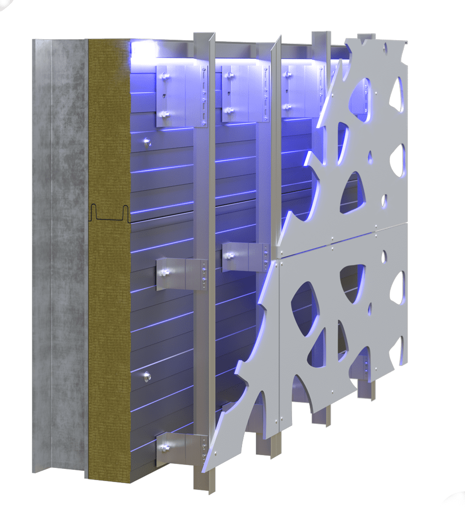 HPL панели на алюминиевой подсистеме крепления для Слоистых Пластиков крепления на заклепку 