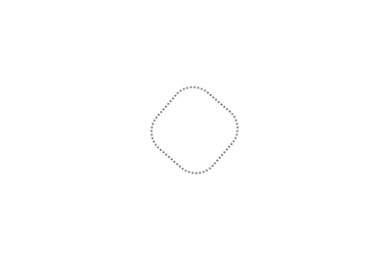 Вращающийся пунктирный квадрат