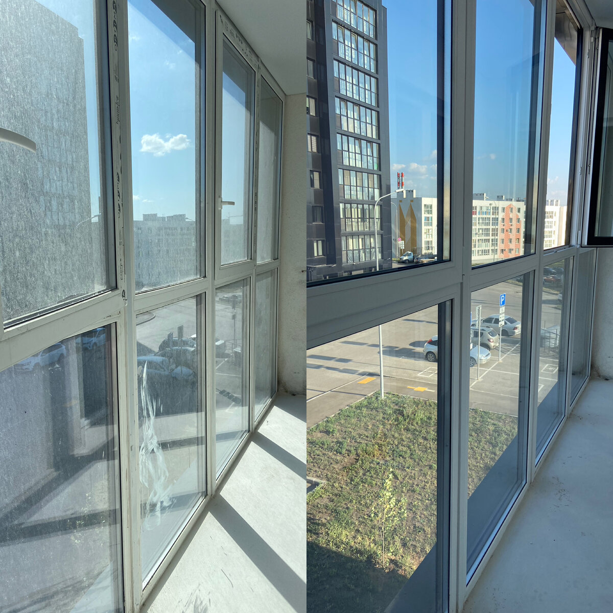 После ремонта , стояли год в такой виде + с улицы дождь грязь и тд от дороги . 