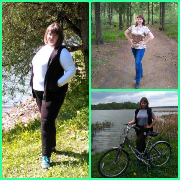 Сравнение фото: май 2018 и май 2019, минус 44 кг