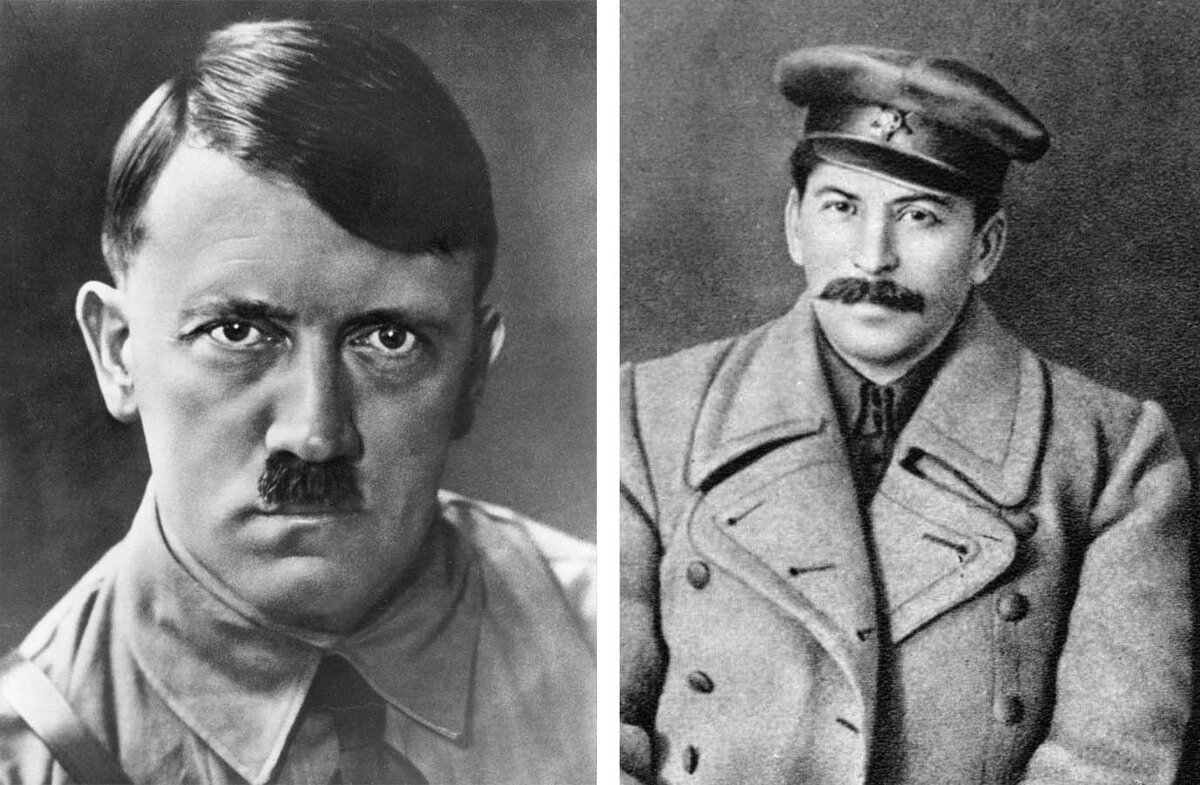 Адольф Гитлер и Иосиф Джугашвили (Сталин).