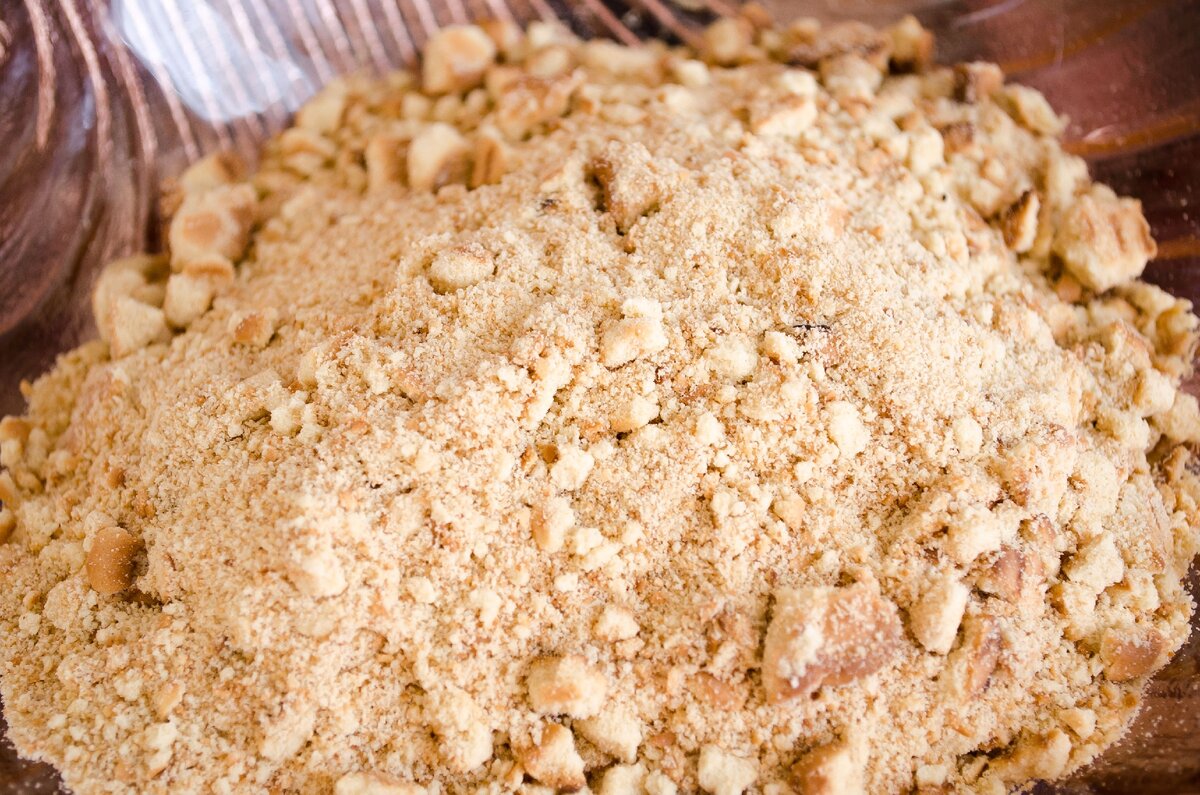 Пирог с крышкой из крошки