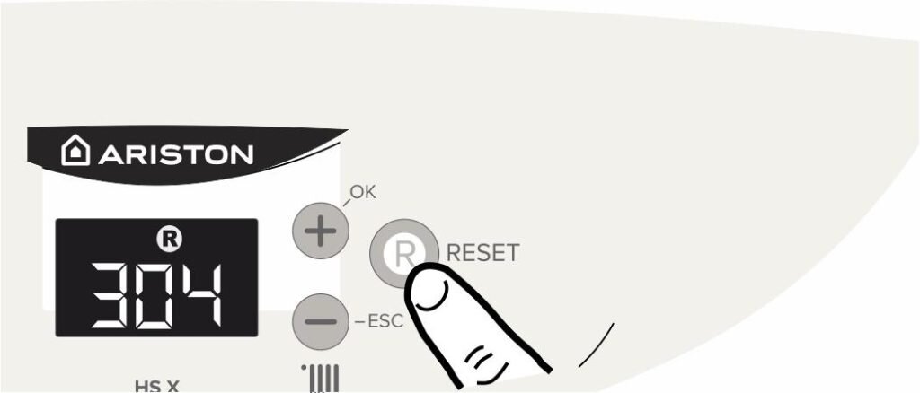 Ariston ошибка 5. Котел Аристон кнопка reset что это. Панель управления котла Аристон. Котел Аристон ошибка reset. Ошибка 304 на котле Аристон.