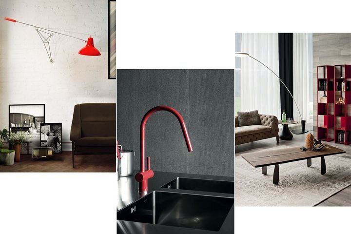 Детали интерьера в красном цвете