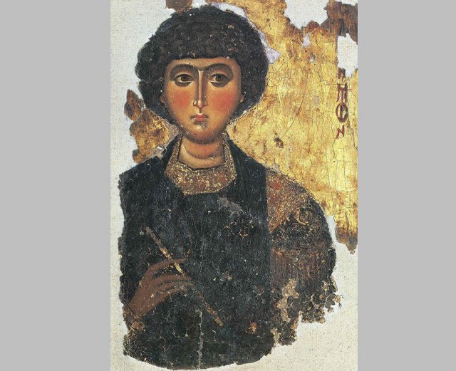 Вмч. Пантелеимон. Икона, Византия, XII в