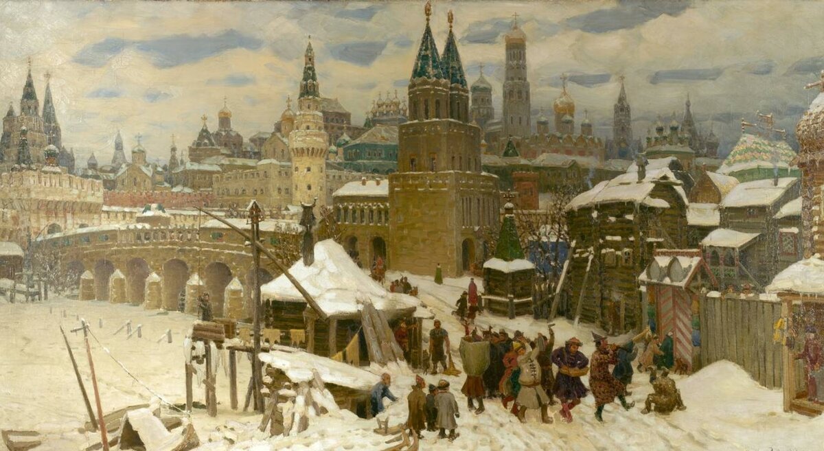 Снег зимой в Москве все-таки бывает.