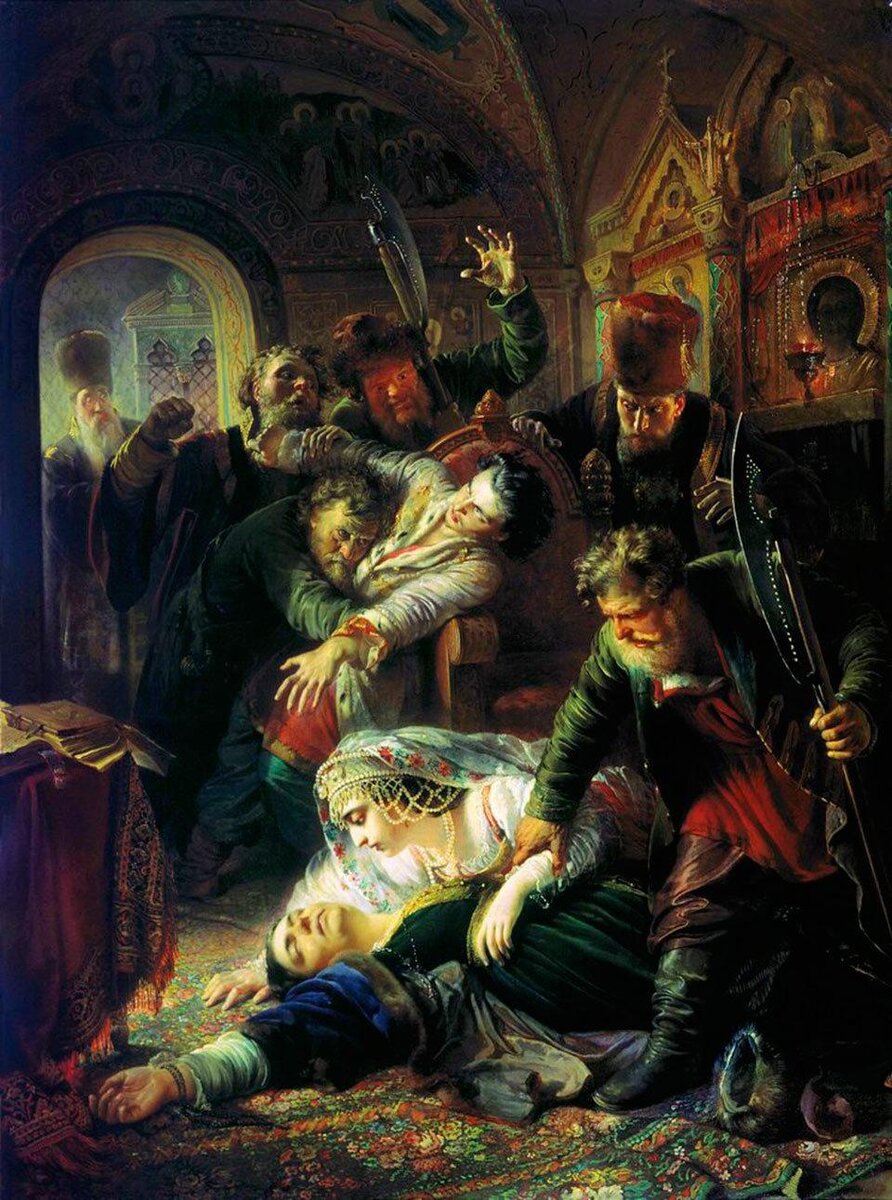 Годунов похоронен. Смерть Лжедмитрия 2. Семья Годуновых фото.