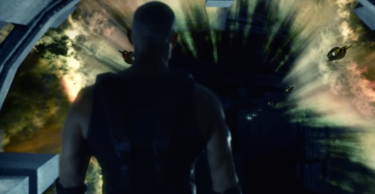 Риддик наблюдает Предел. Кадр из расширенной версии фильма «Риддик»
