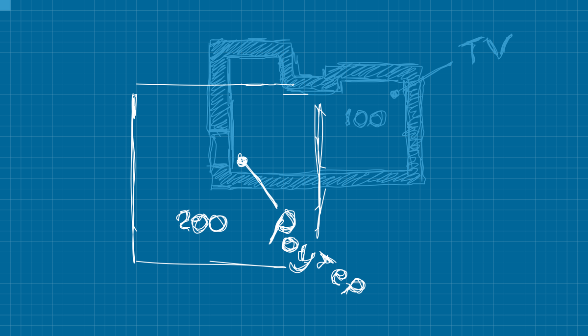 Расположение роутера относительно телевизора на этаже