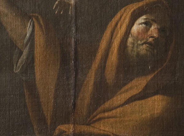 Фрагмент картины до реставарции