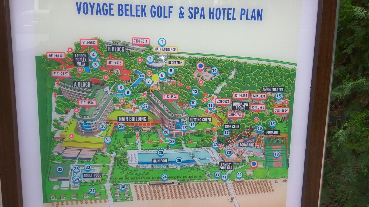 Voyage belek golf spa 5 схема отеля