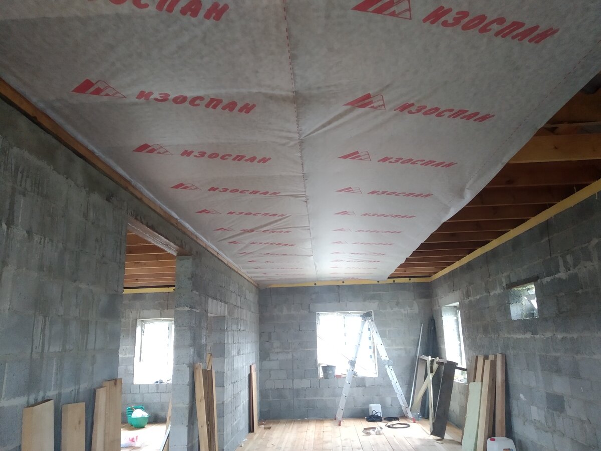 Изоспан В на потолок, вид 2
