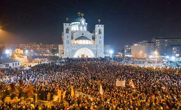 Протест в Подгорице / Владо Павичевич