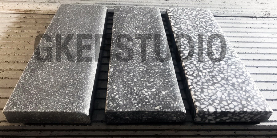 варианты фракции наполнителя в бетонных подоконниках терраццо