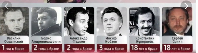 Все 6 мужей Л.М.Гурченко   фото взято из широкого доступа интернета 