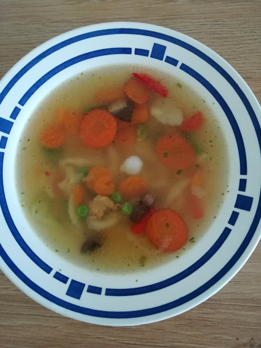 весенний суп с галушками