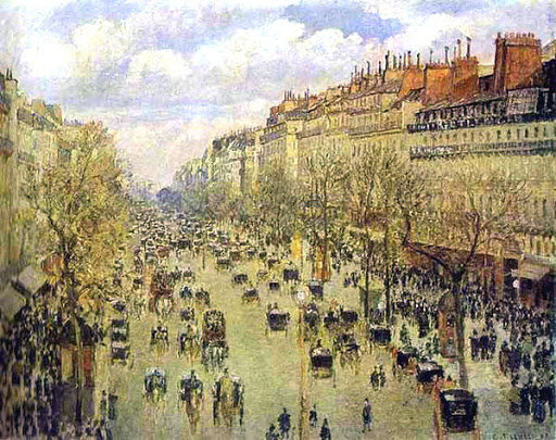Камиль Писсаро. Бульвар Монмартр в Париже. 1897 г.