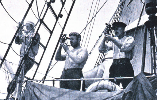 Определение экипажем местоположения судна.