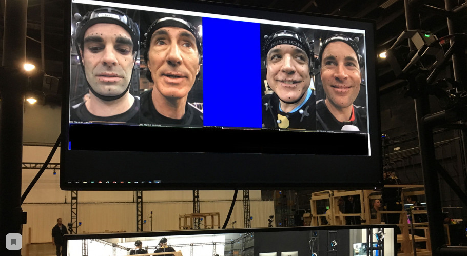 Фотография со съёмок захвата движений для Mafia: Definitive Edition. Слева направо: Джо Чамбрелло (Joe Chambrello), Хорди Кабальеро (Jordi Caballero), Гленн Таранто (Glenn Taranto), Эндрю Бонджорно.