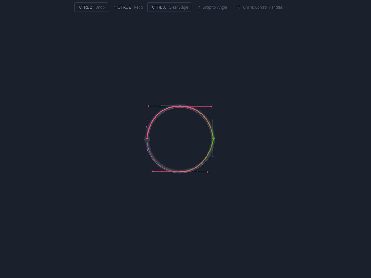 Скриншот из игры Bezier Game