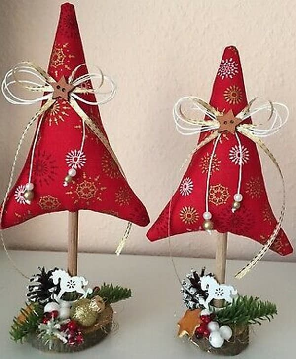 Новогодние елочки из ткани своими руками: фото и подробные инструкции