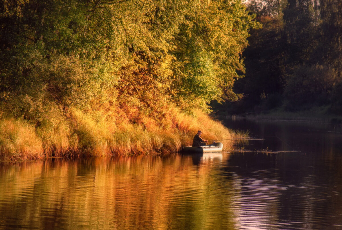 Осенью кроме рыбалки можно наслаждаться прекрасными видами. Фото автора