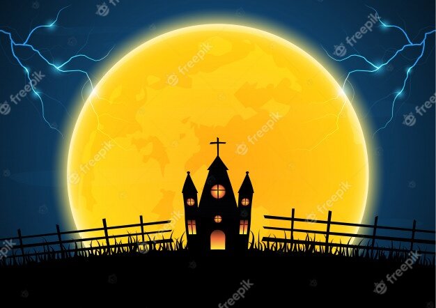 https://image.freepik.com/free-vector/halloween-graveyard-church-cross-thunderbolt_34679-52.jpg