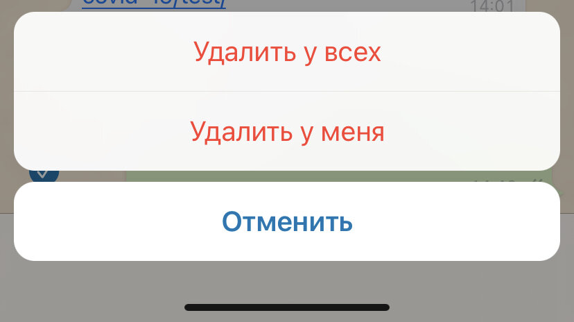 Команда «Удалить у всех» сообщение в воцапе