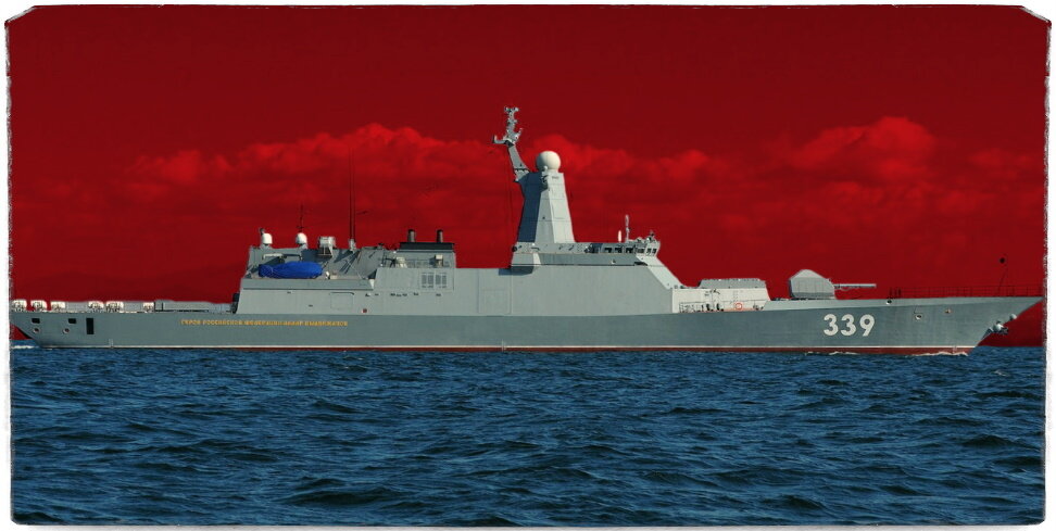 Источник: forums.wrk.ru/seabear3666. В кадре корвет проекта 20380 "Алдар Цыденжапов". Хорошо видно, что это корвет уже третьей серии с новыми надстройкой и РЛС на нём.