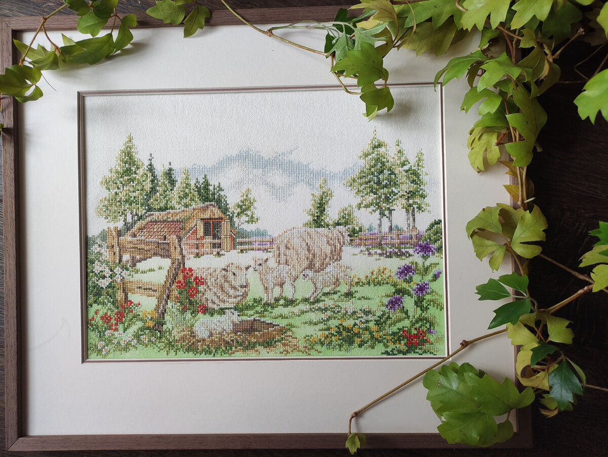 Вышитая работа по набору Lanarte