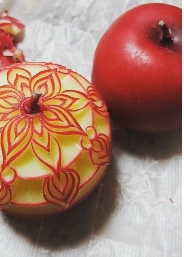 Фигурная обработка яблока