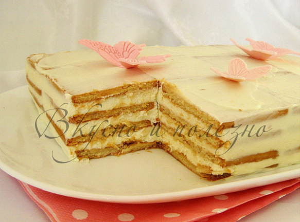 Торт из печенья со сгущенкой без выпечки - 28 рецептов с фото