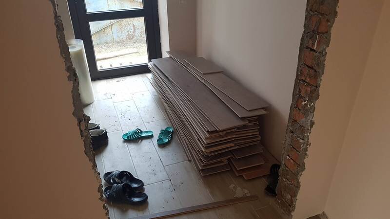 Это третья часть от того ламината, который разбух