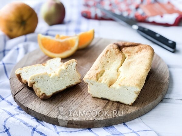 Запеканка из творога с манкой и апельсином