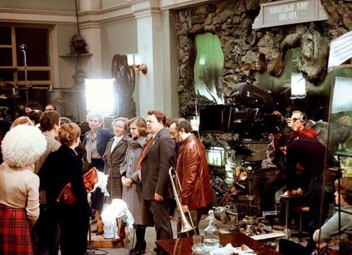 На съемках фильма «Гараж»