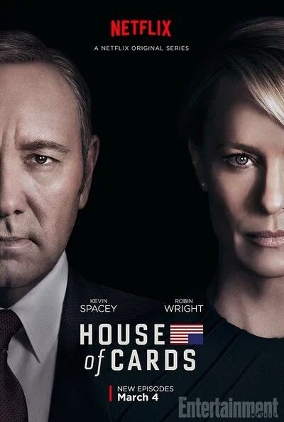 Американский сериал Карточный домик с Кевином Спейси и Робин Райт