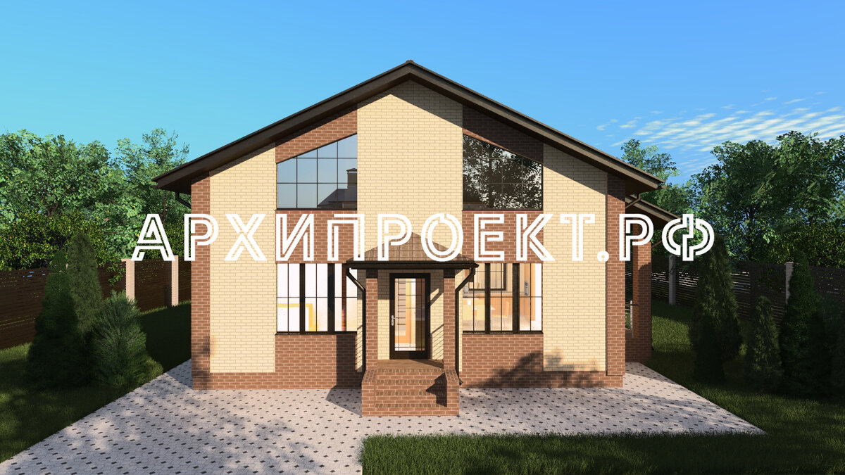 Главный фасад проекта от АРХИПРОЕКТ.РФ
