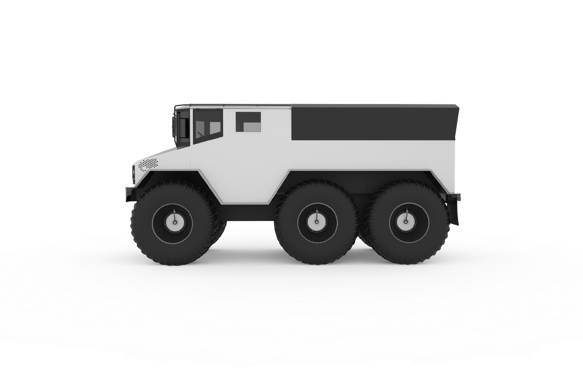 Компоновка грузо-пассажирской модификации вездехода «Бурлак»