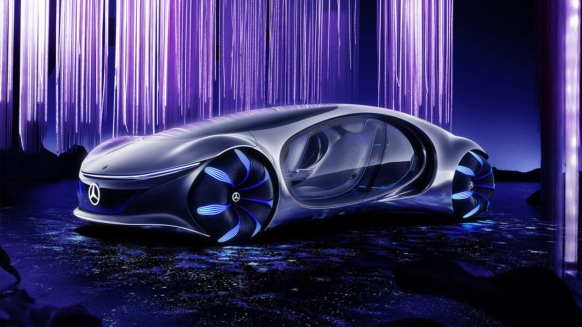 Второй автомобиль это Mercedes-Benz Vision AVTR