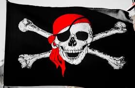 Знаменитые пиратские череп и кости, именуемые так же "Весёлым Роджером "
